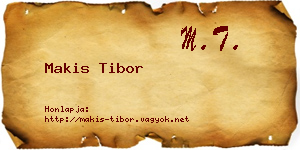 Makis Tibor névjegykártya